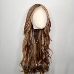 Perruque blonde méchée de 57 cm